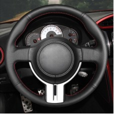 MQBGGEPZ DIY Hand-Stitched Leather Steering Wheel Cover - Custom Fit, Comfortable Grip, and Luxurious Finish